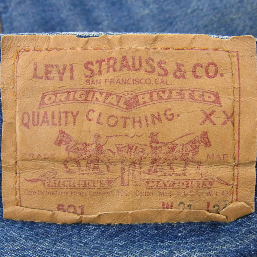Levi's リーバイス USA製 90s ボタン裏524刻印 501xx ボタンフライ デニムパンツ インディゴブルー系 31【中古】