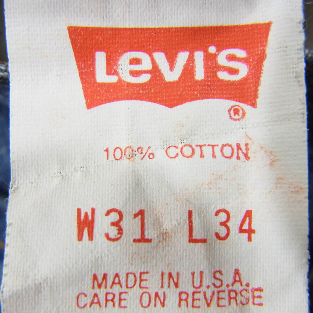 Levi's リーバイス USA製 90s ボタン裏524刻印 501xx ボタンフライ デニムパンツ インディゴブルー系 31【中古】