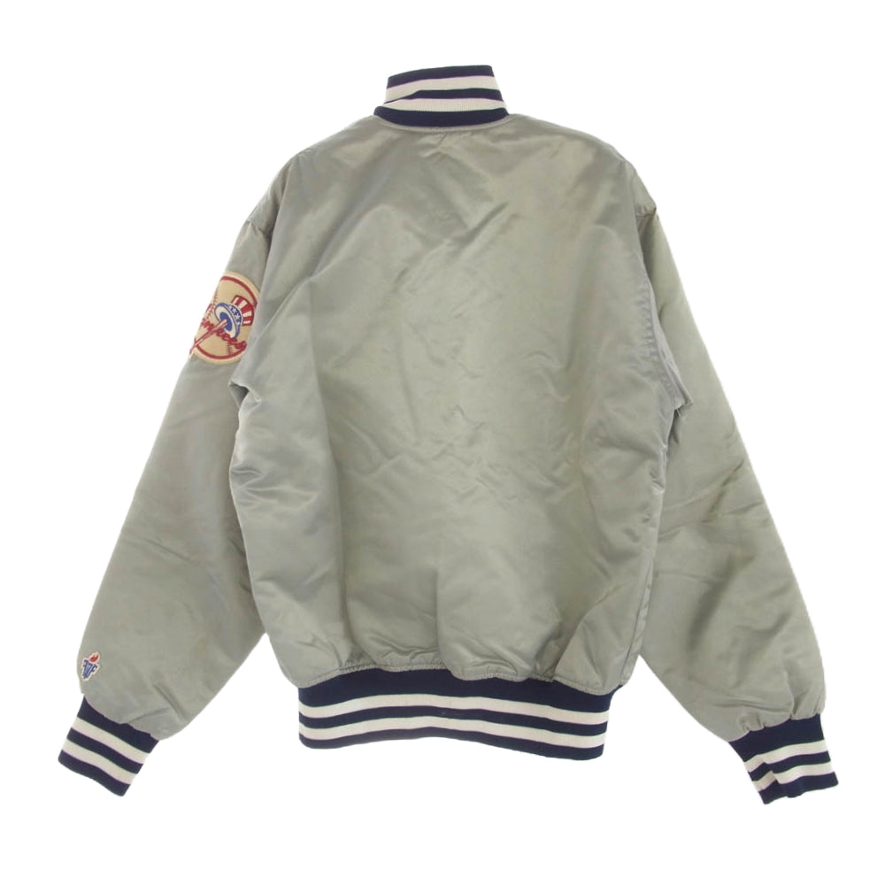 ニューヨーク ヤンキース USA製 80～90s NY MLB スタジャン グレー系 S【中古】