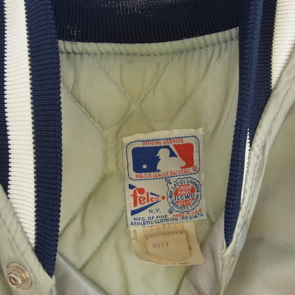 ニューヨーク ヤンキース USA製 80～90s NY MLB スタジャン グレー系 S【中古】