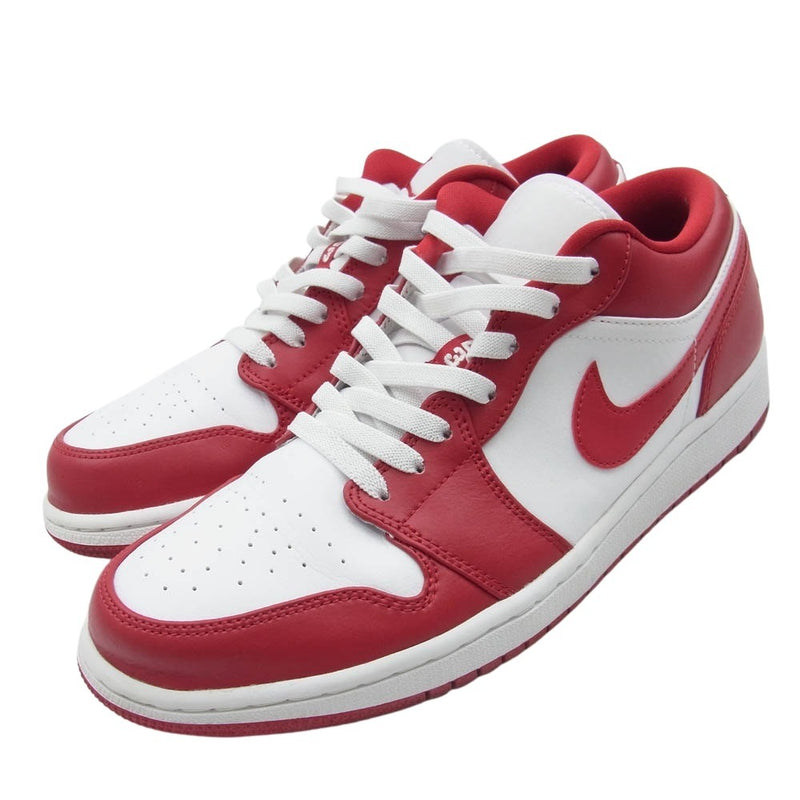 NIKE ナイキ 553558-611 AIR JORDAN 1 LOW エアジョーダン1 ジムレッド ローカット スニーカー ホワイト系 レッド系 27.5cm【中古】