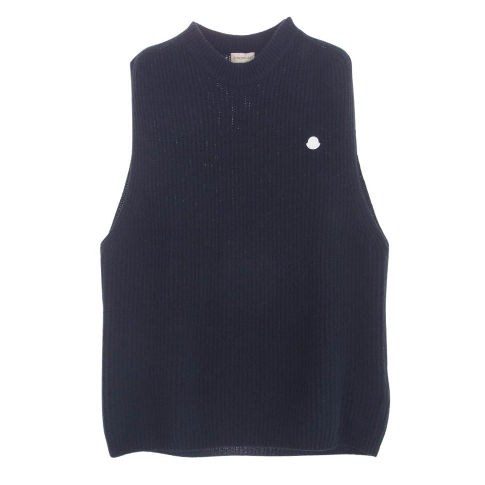 MONCLER モンクレール GENIUS HYKE 21AW GILET TRICOT GILET TRICOT ハイク カシミヤウール ニット ベスト ネイビー ネイビー系 4【中古】
