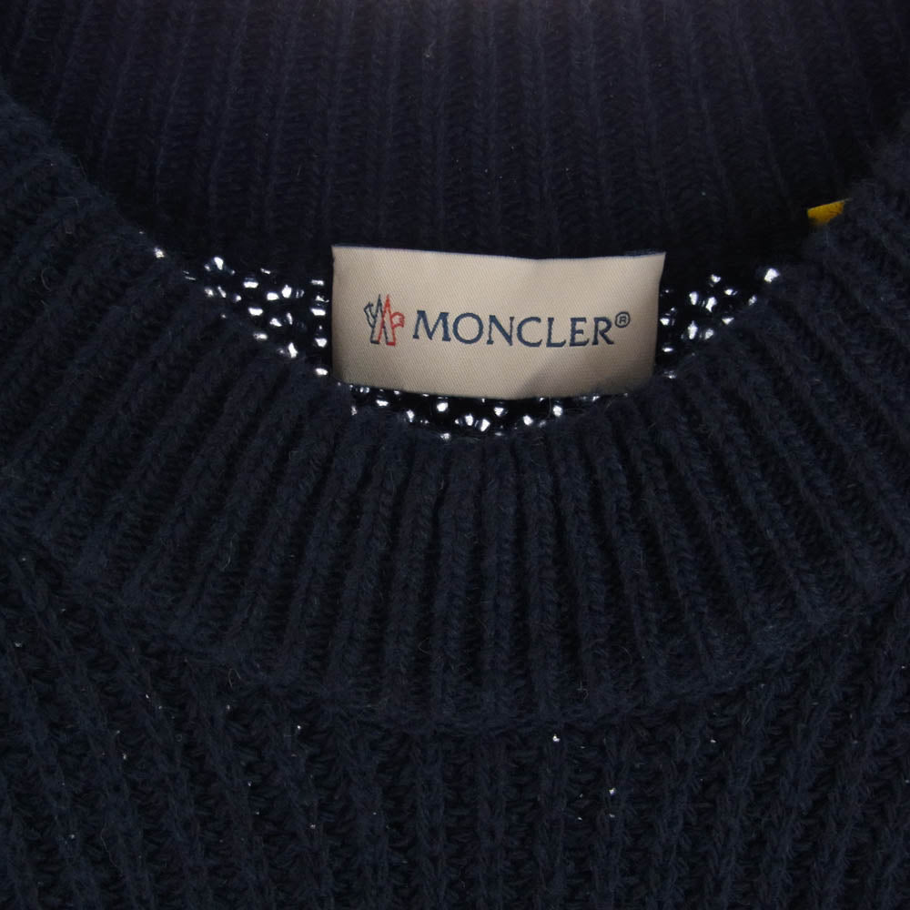 MONCLER モンクレール GENIUS HYKE 21AW GILET TRICOT GILET TRICOT ハイク カシミヤウール ニット ベスト ネイビー ネイビー系 4【中古】