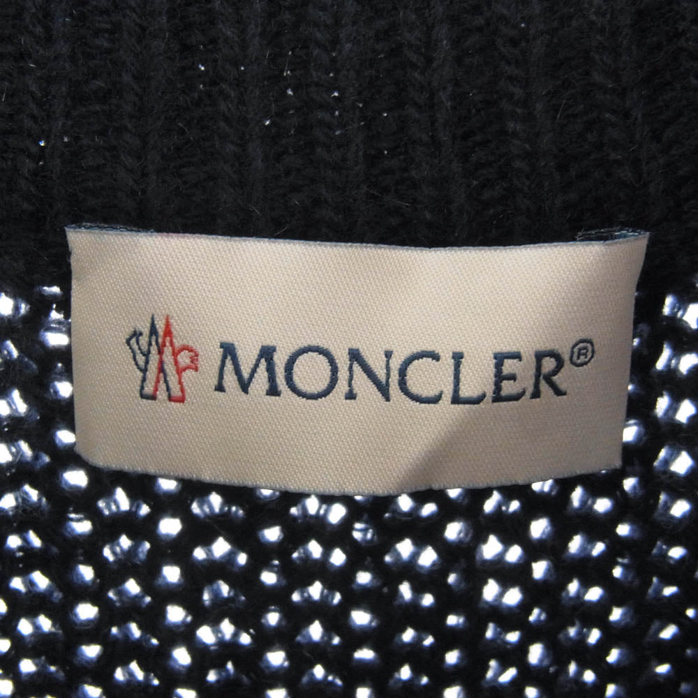 MONCLER モンクレール GENIUS HYKE 21AW GILET TRICOT GILET TRICOT ハイク カシミヤウール ニット ベスト ネイビー ネイビー系 4【中古】