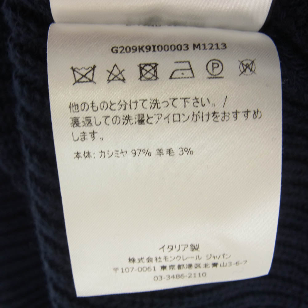 MONCLER モンクレール GENIUS HYKE 21AW GILET TRICOT GILET TRICOT ハイク カシミヤウール ニット ベスト ネイビー ネイビー系 4【中古】