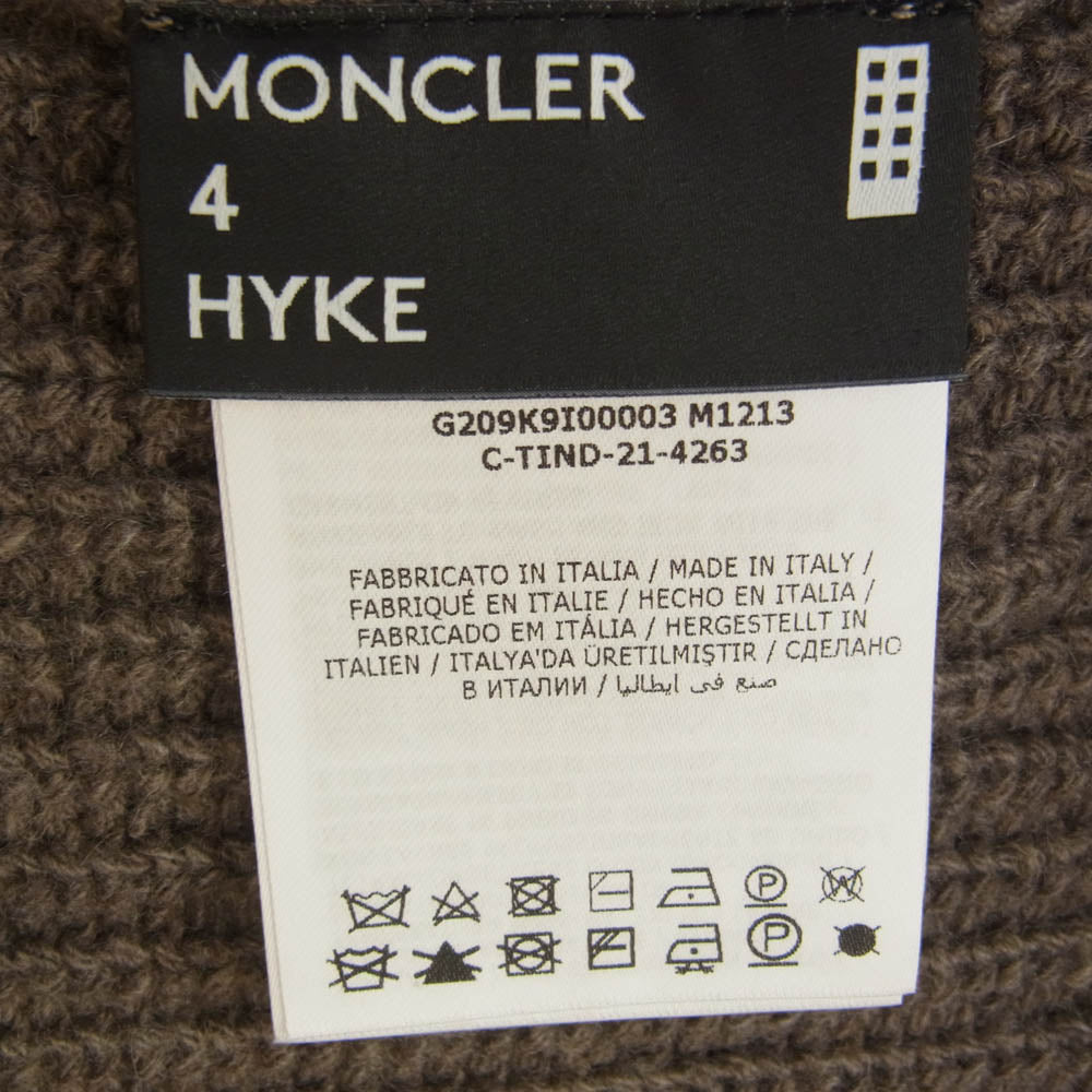 MONCLER モンクレール GENIUS HYKE 21AW GILET TRICOT GILET TRICOT ハイク カシミヤウール ニット ベスト ブラウン ブラウン系 4【中古】