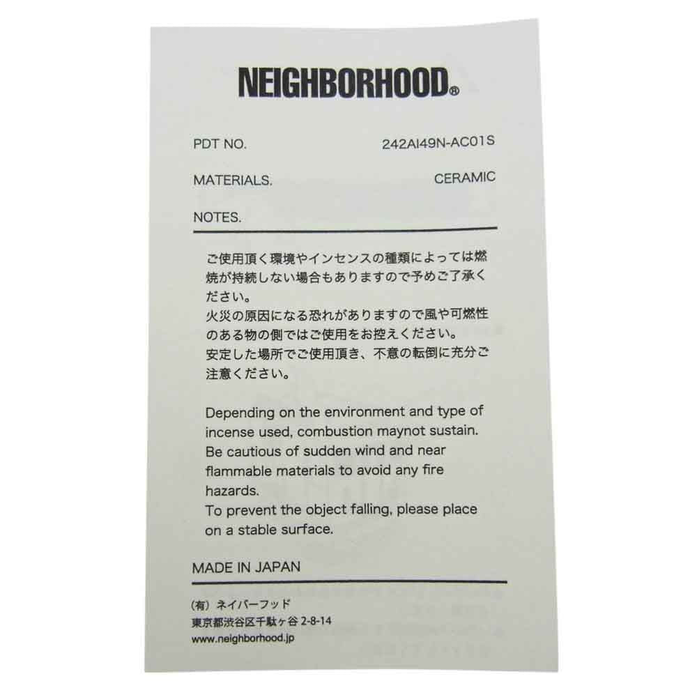 NEIGHBORHOOD ネイバーフッド 24AW 242AI49N-AC01S NH X SUBWARE . INCENSE CHAMBER サブウェア インセンス チャンバー 電車 お香立て【中古】