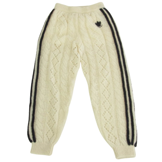 GUCCI グッチ 713024 XKCMO 9791 × adidas Mohair Knit Jogging Pant モヘアニット ジョギング パンツ オフホワイト系 M【極上美品】【中古】