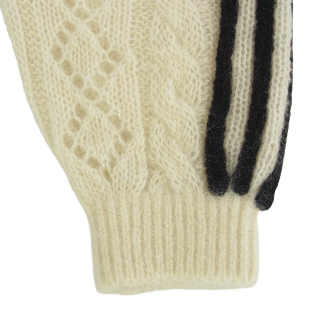 GUCCI グッチ 713024 XKCMO 9791 × adidas Mohair Knit Jogging Pant モヘアニット ジョギング パンツ オフホワイト系 M【極上美品】【中古】