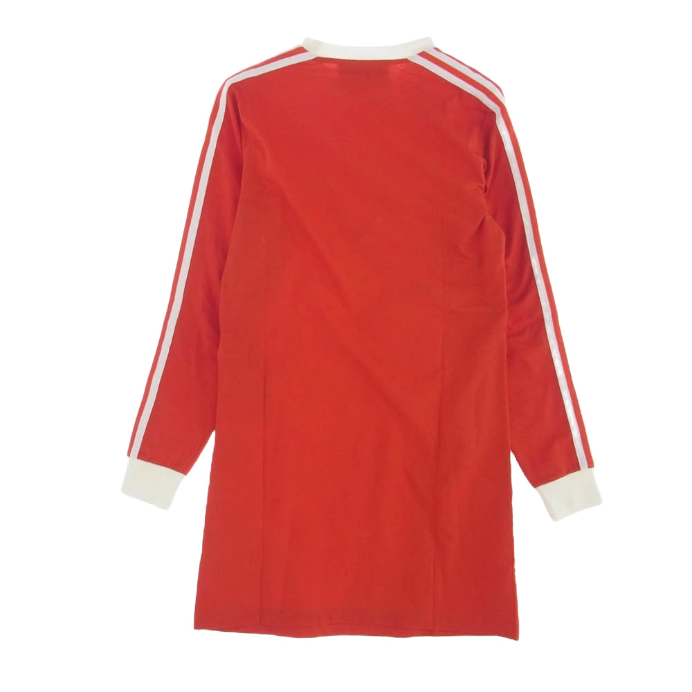 GUCCI グッチ 693537 XJEBS 6429 × adidas T-Shirt Dress Tシャツ ドレス ロングスリーブ カットソー 長袖 レッド系 XS【新古品】【未使用】【中古】