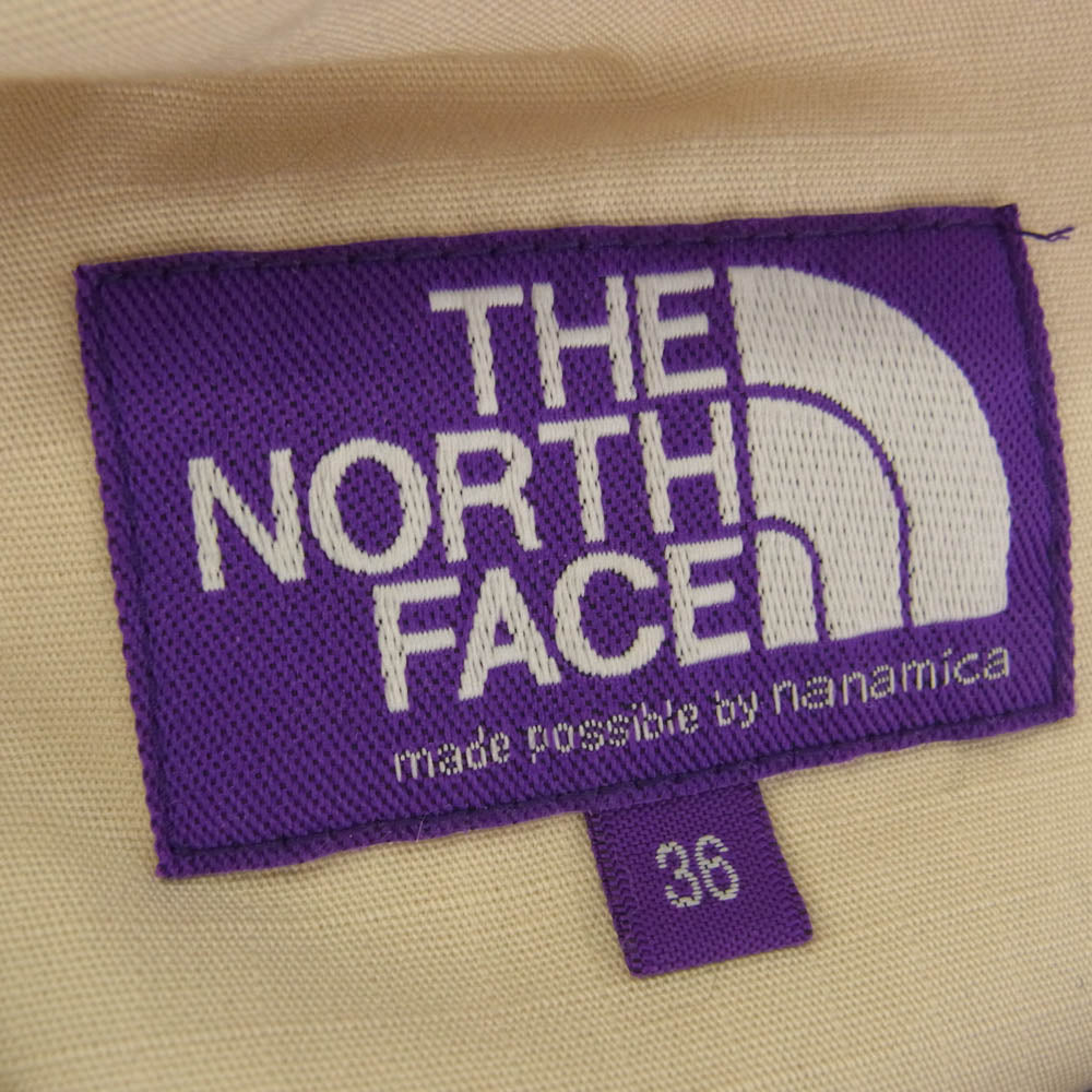 THE NORTH FACE ノースフェイス 23SS NT5316N PURPLE LABEL Ripstop Wide Cropped Pants パープルレーベル ワイド ベージュ系 36【中古】