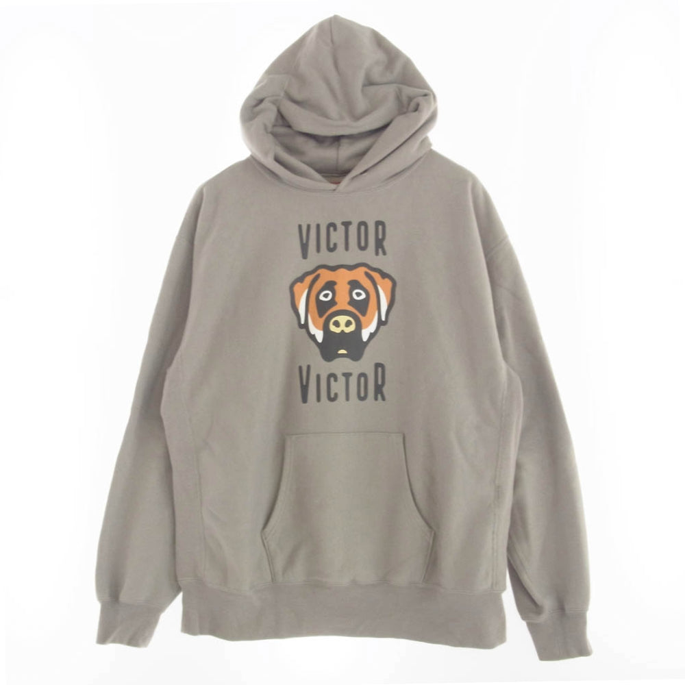 HUMAN MADE ヒューマンメイド ×victor victor ヴィクター・ヴィクター プルオーバー パーカー グレー系 XXL【中古】