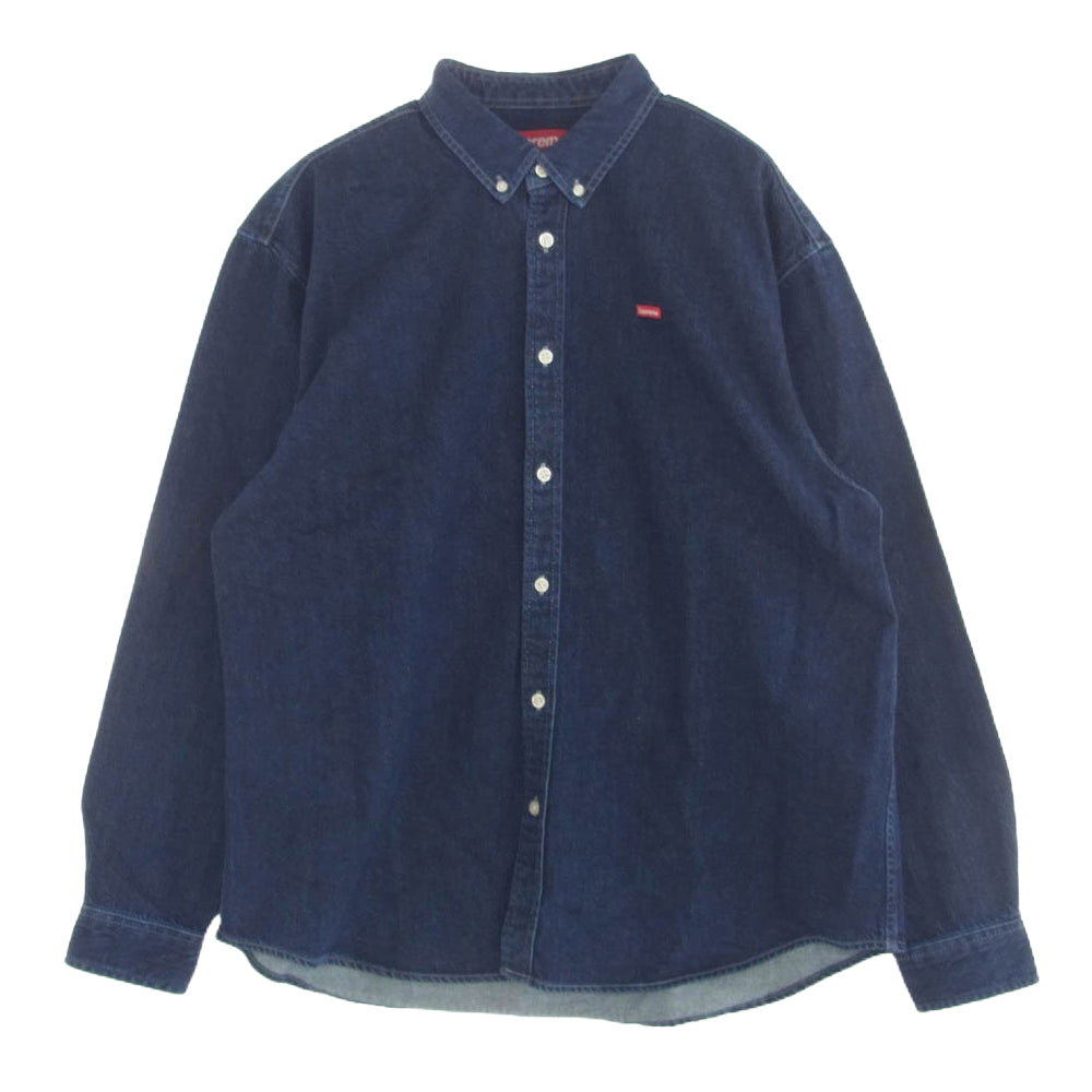 Supreme シュプリーム 24AW Small Box Shirt Rinsed Denim スモールボックス シャツ リンスド デニム インディゴブルー系 L【中古】