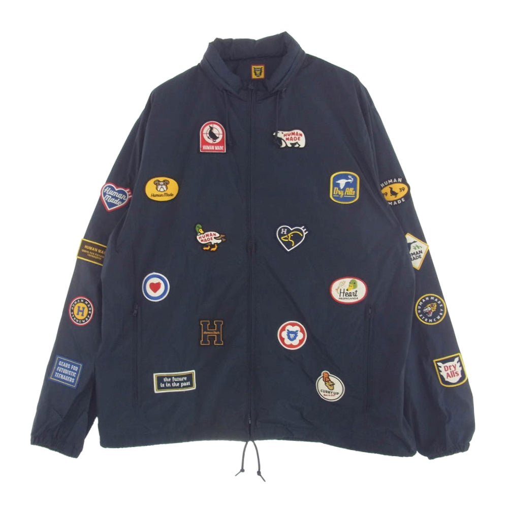 HUMAN MADE ヒューマンメイド patch nylon jacket  パッチ ナイロン ジャケット ネイビー系 XXL【中古】