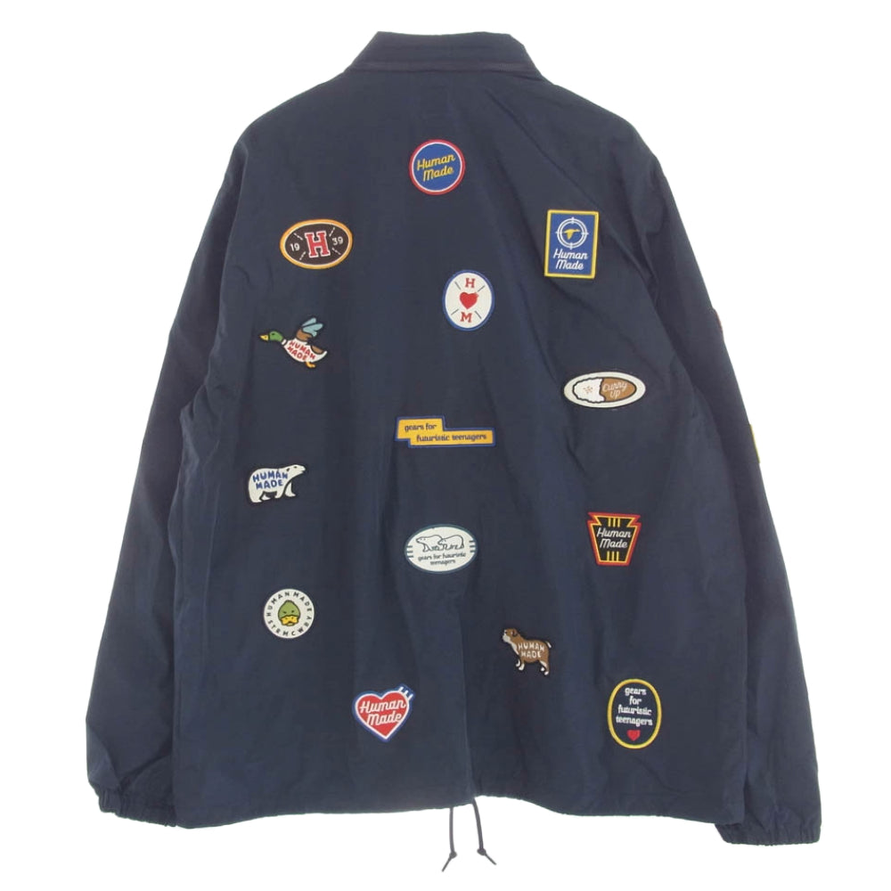 HUMAN MADE ヒューマンメイド patch nylon jacket  パッチ ナイロン ジャケット ネイビー系 XXL【中古】
