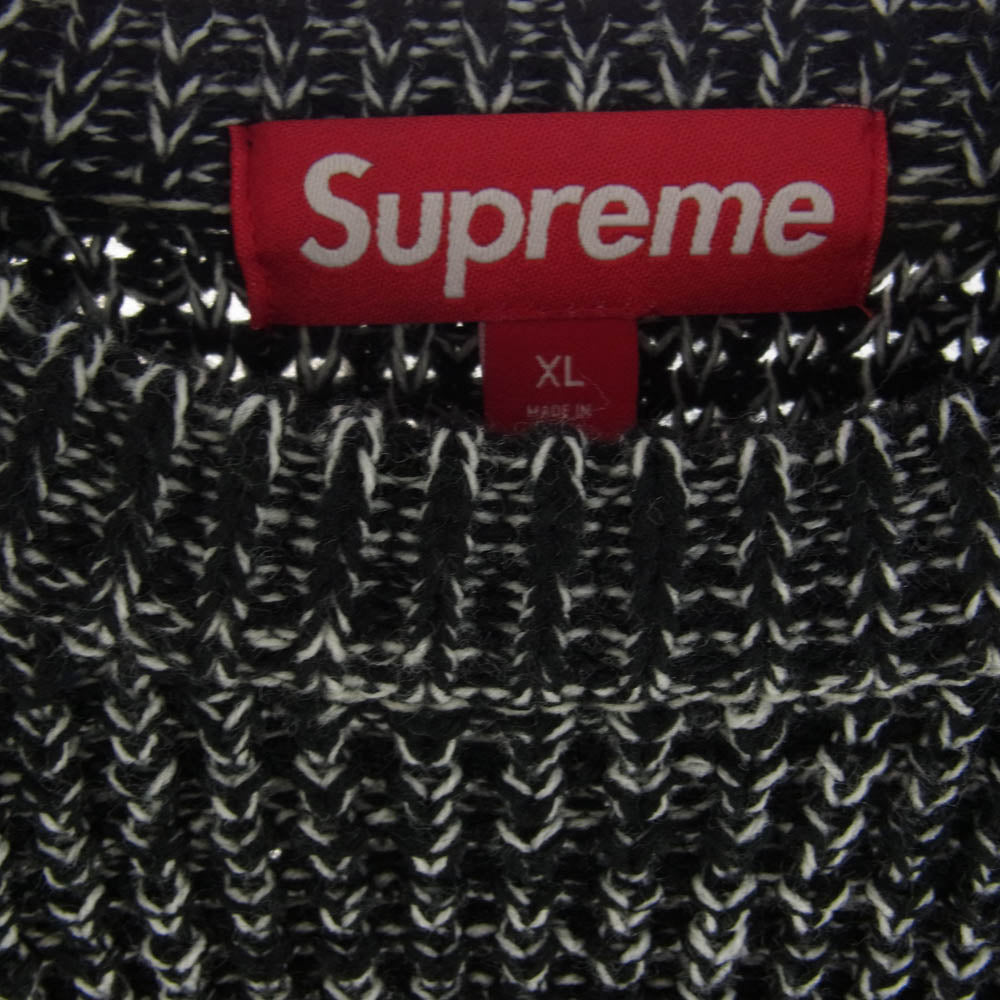Supreme シュプリーム 24AW Waffle Small Box Sweater Stripe Melange ワッフル スモール ボックス セーター ストライプ メランジ ニット ブラック系 ブルー系 レッド系 XL【中古】