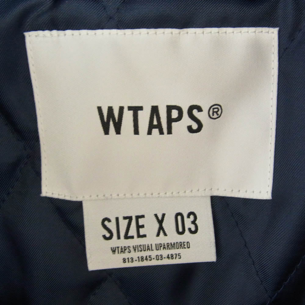 WTAPS ダブルタップス 22SS 221TQDT-JKM01 TEAM JACKET NYLON TWILL TEXTILE クロスボーン ナイロン チーム ジャケット ネイビー系 X 03【中古】