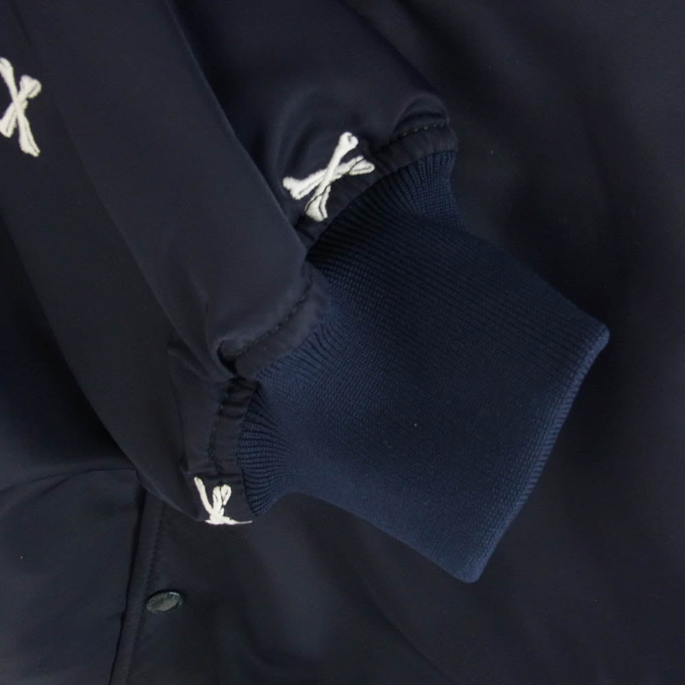 WTAPS ダブルタップス 22SS 221TQDT-JKM01 TEAM JACKET NYLON TWILL TEXTILE クロスボーン ナイロン チーム ジャケット ネイビー系 X 03【中古】