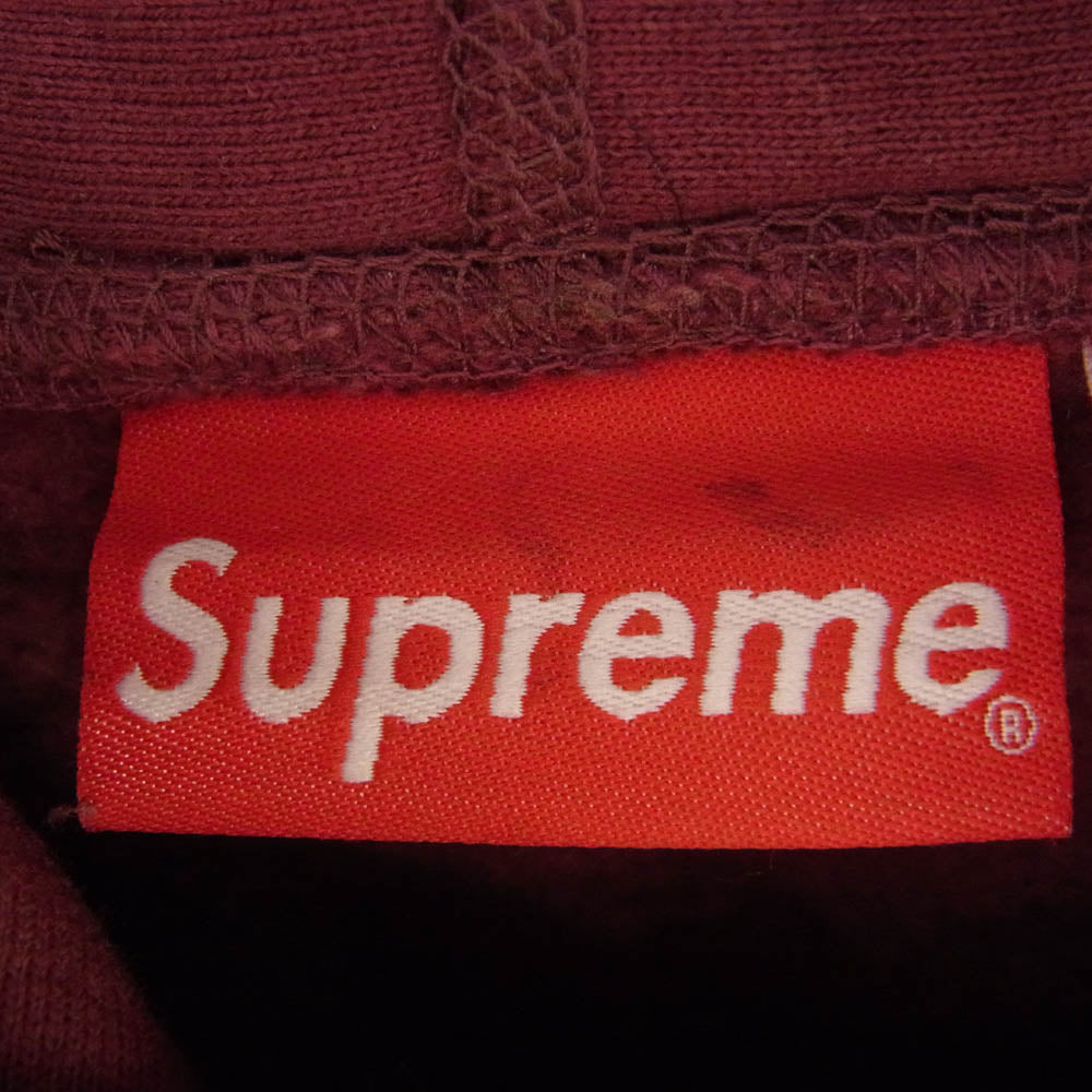 Supreme シュプリーム 21AW Box Logo Hooded Sweatshirt ボックス ロゴ プルオーバー パーカー ワインレッド系 L【中古】