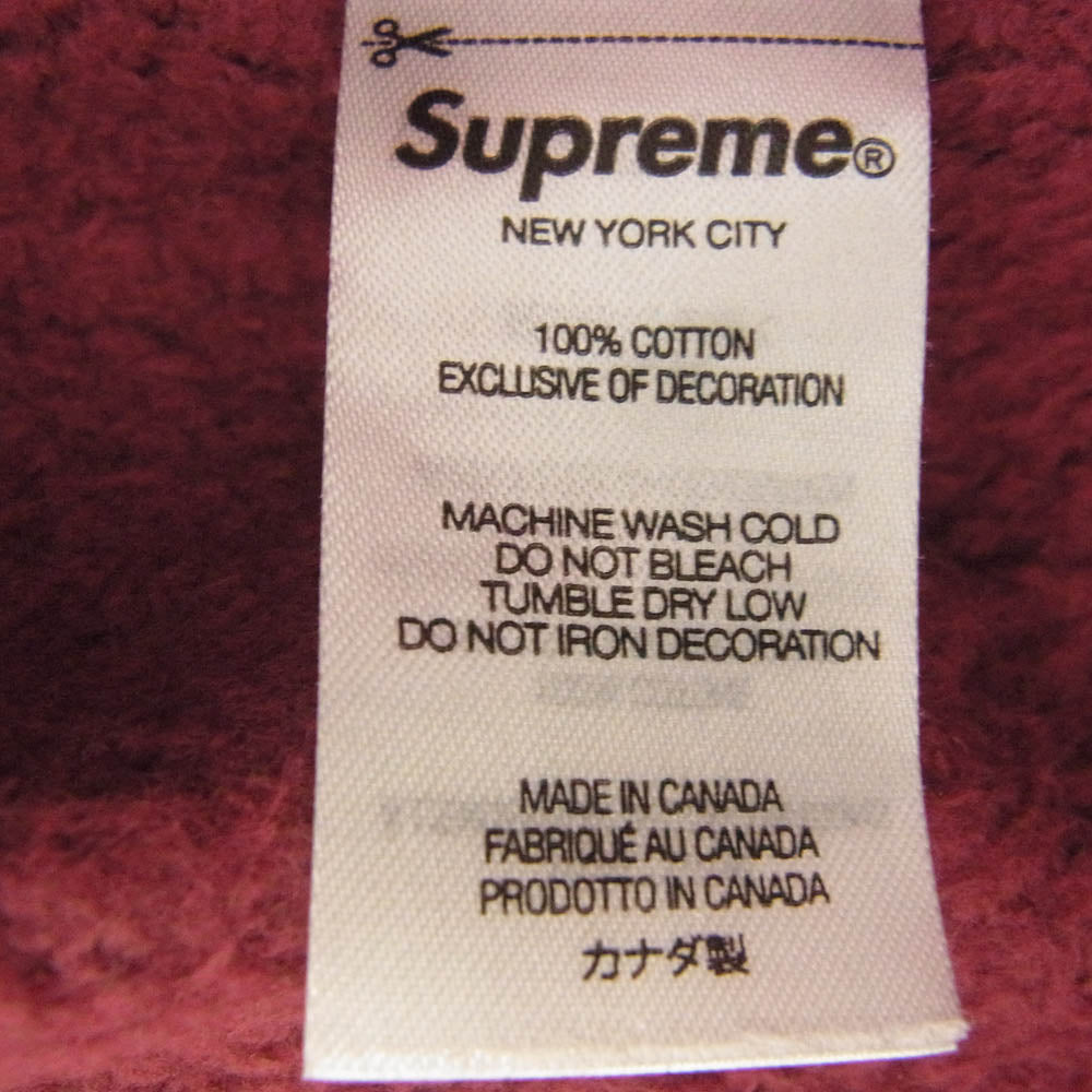 Supreme シュプリーム 21AW Box Logo Hooded Sweatshirt ボックス ロゴ プルオーバー パーカー ワインレッド系 L【中古】