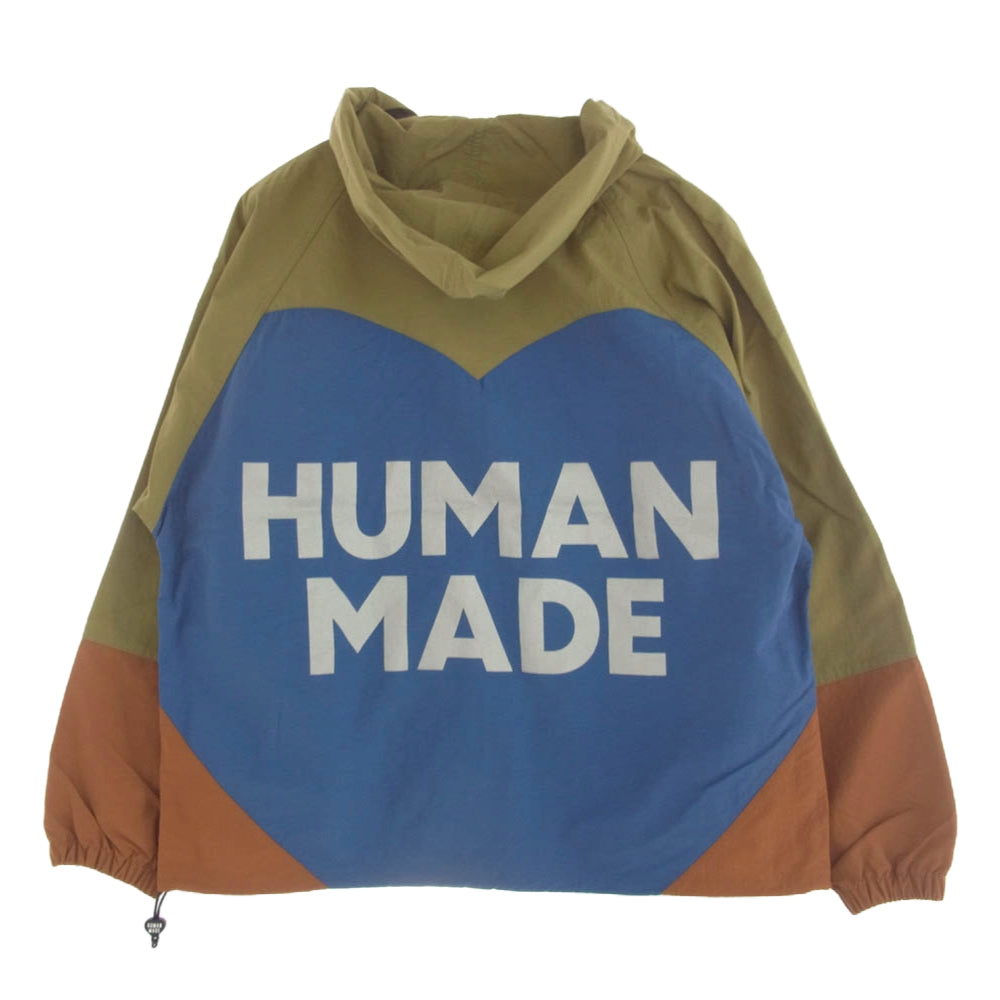 HUMAN MADE ヒューマンメイド 24aw HM28JK029 Anorak Parka ハーフ ジップ アノラック パーカー マルチカラー系 XL【中古】