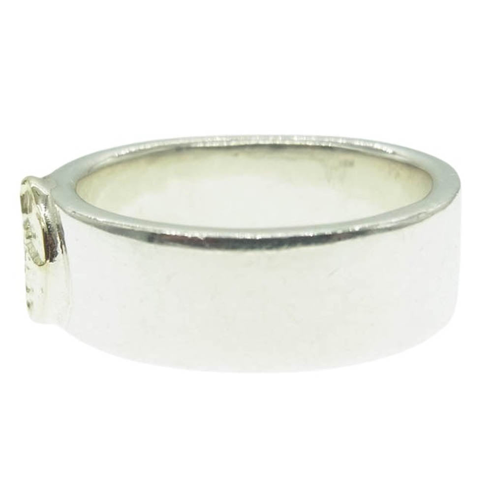 FIRST ARROW's ファーストアローズ R-001 K18付 8mm 平打ち プレーン リング シルバー系 ゴールド系 20号【中古】