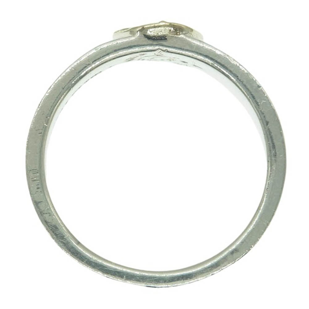 FIRST ARROW's ファーストアローズ R-001 K18付 8mm 平打ち プレーン リング シルバー系 ゴールド系 20号【中古】