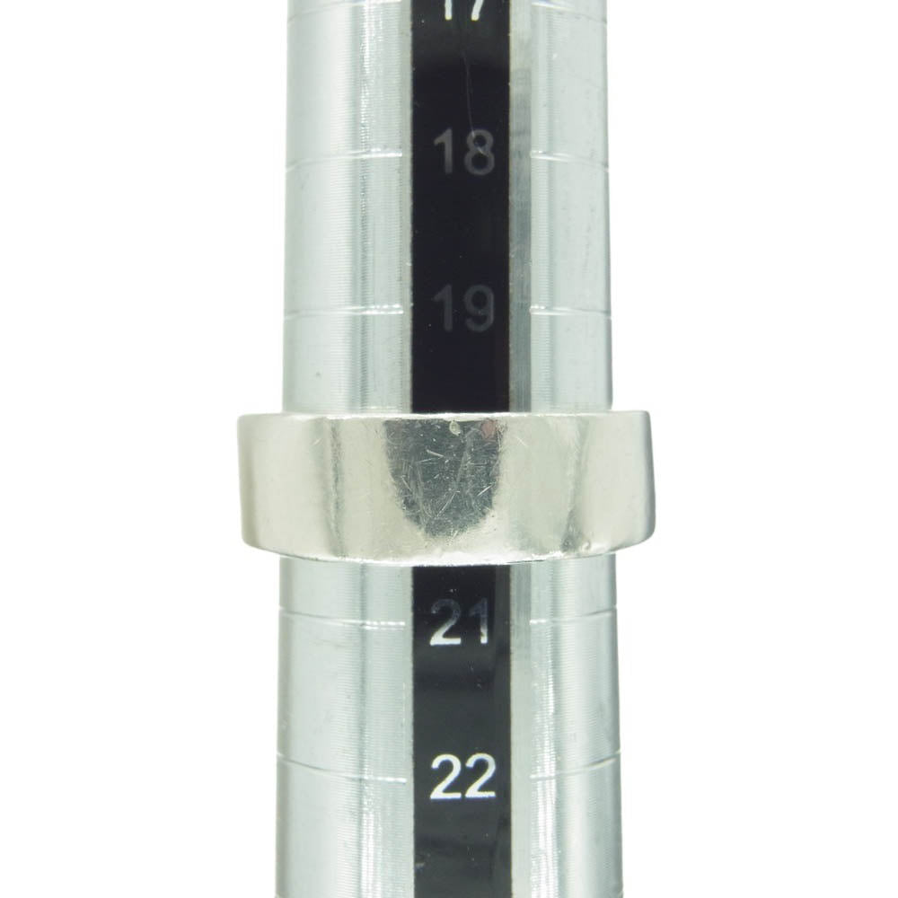 FIRST ARROW's ファーストアローズ R-001 K18付 8mm 平打ち プレーン リング シルバー系 ゴールド系 20号【中古】