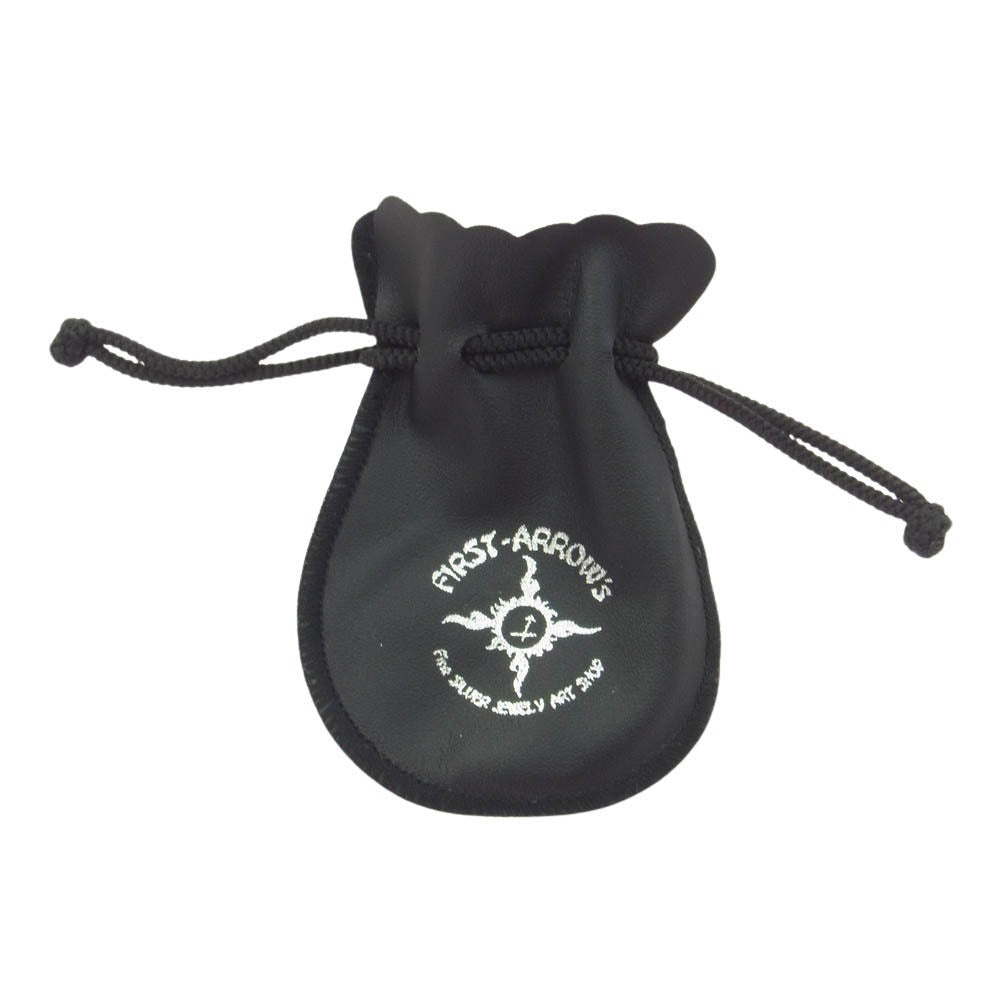 FIRST ARROW's ファーストアローズ R-001 K18付 8mm 平打ち プレーン リング シルバー系 ゴールド系 20号【中古】