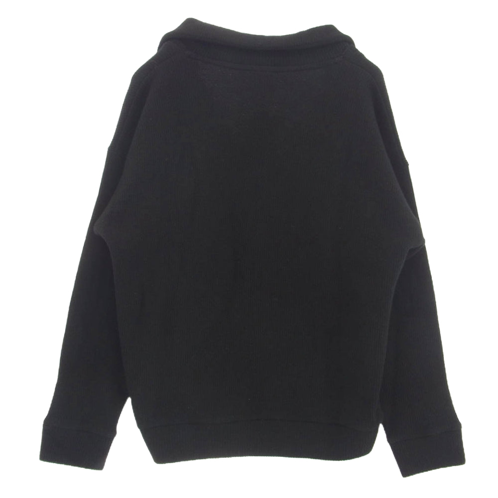 ライスナインテン COLLARED V NECK SWETER Vネック プルオーバー ニット セーター ブラック系 FREE【新古品】【未使用】【中古】
