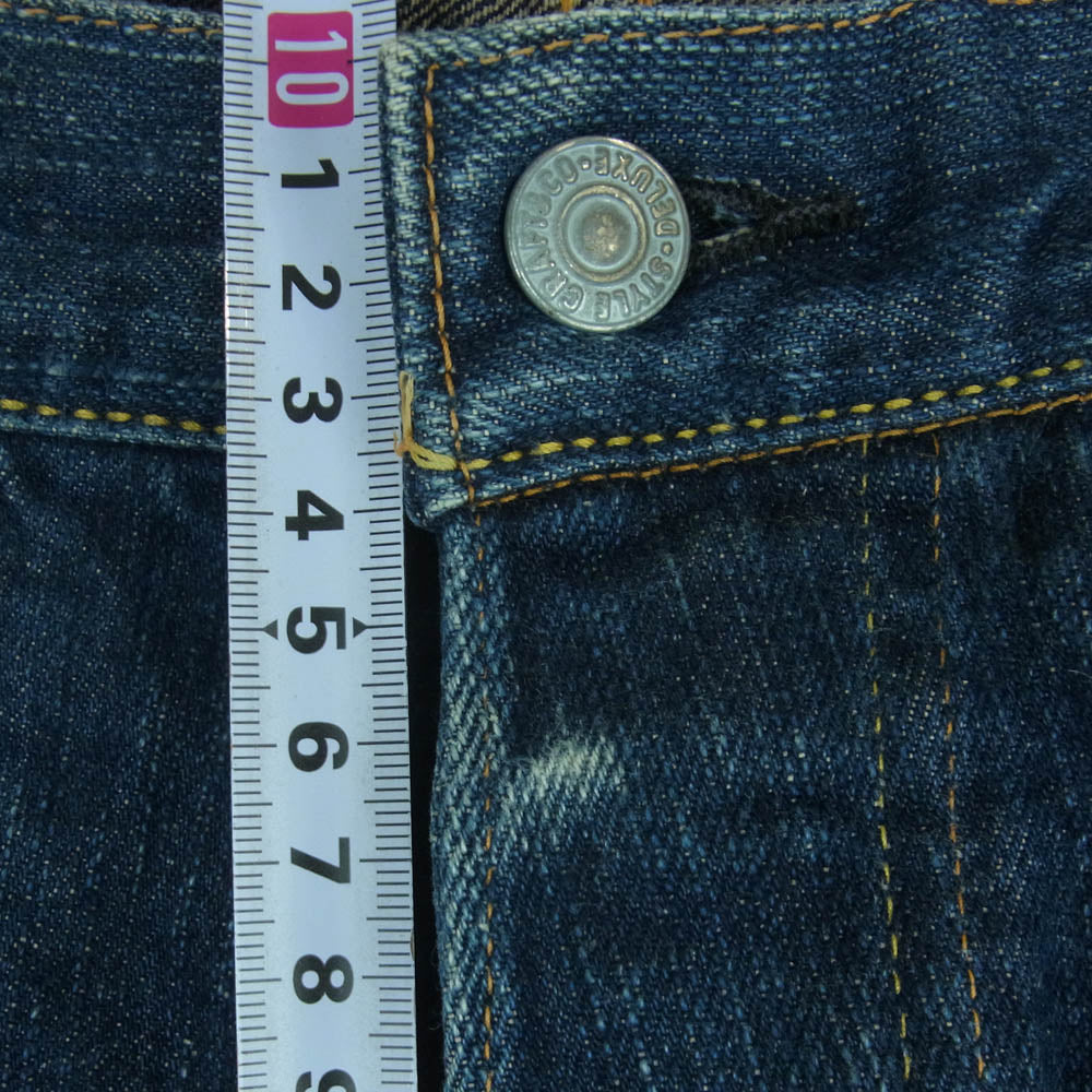 EVISU エヴィス Lot 2001 NO.2 KAMOME EMB 刺繍カモメ デニム パンツ コットン 日本製 インディゴブルー系 36 × 35【中古】