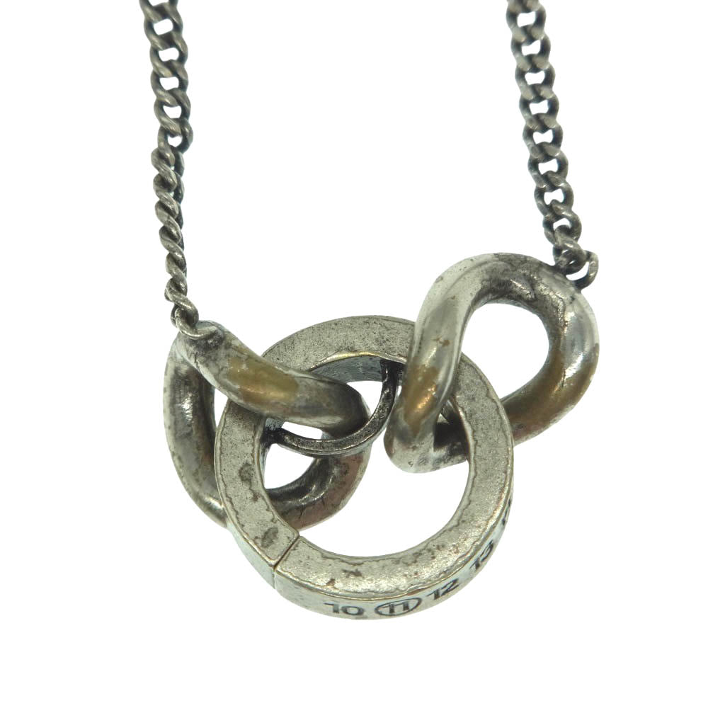 MAISON MARTIN MARGIELA メゾンマルタンマルジェラ 11ライン 14AW ナンバー ロゴ チェーン ナンバリング ネックレス シルバー系【中古】