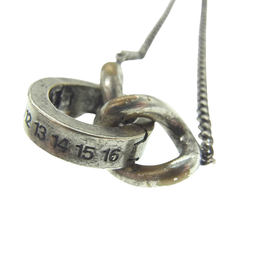 MAISON MARTIN MARGIELA メゾンマルタンマルジェラ 11ライン 14AW ナンバー ロゴ チェーン ナンバリング ネックレス シルバー系【中古】