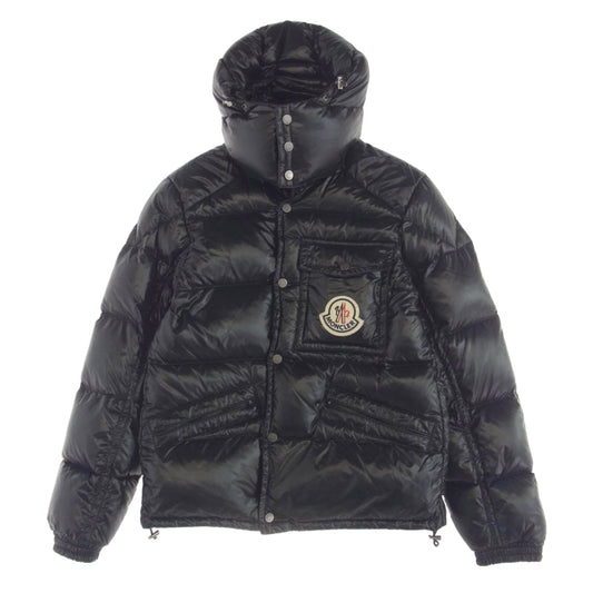 MONCLER モンクレール Z7H01092 K2 デカロゴワッペン ダウン ジャケット ブラック系 1【中古】