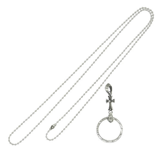 CHROME HEARTS クロムハーツ（原本有） EWLP NTFL ベイビーファット クロス NTFLリング付き アイウェアループ ペンダントトップ ボールチェーン ネックレス 21.5号【中古】