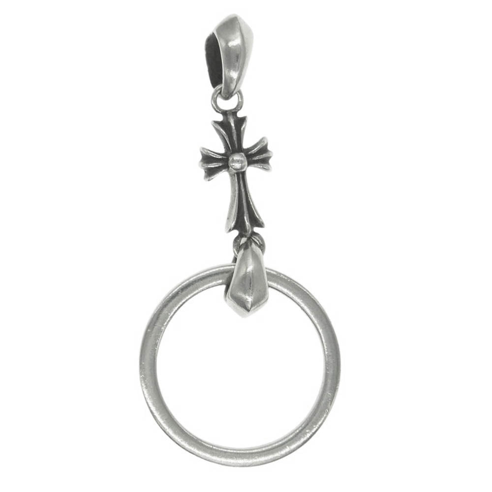 CHROME HEARTS クロムハーツ（原本有） EWLP NTFL ベイビーファット クロス NTFLリング付き アイウェアループ ペンダントトップ ボールチェーン ネックレス 21.5号【中古】