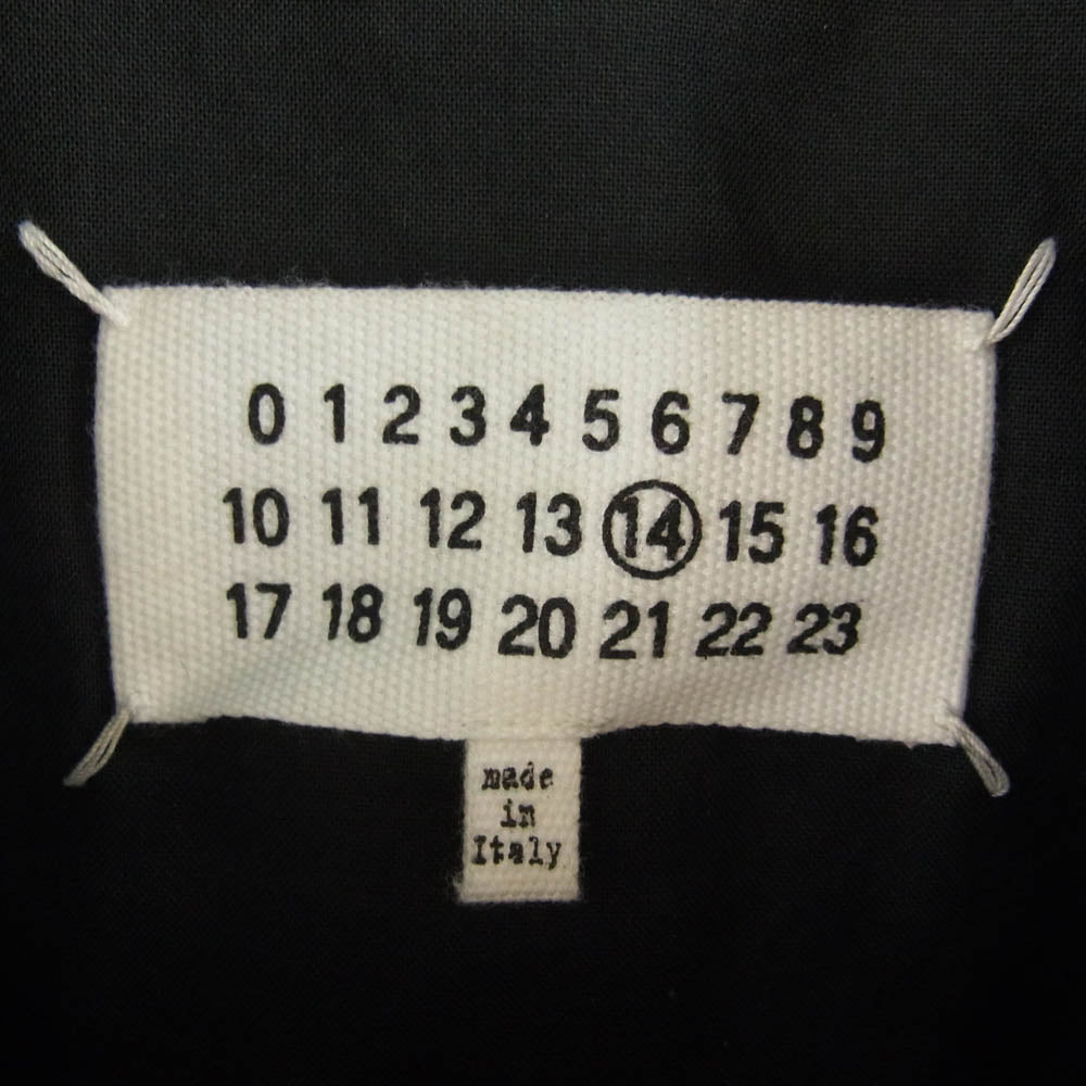 MAISON MARGIELA メゾンマルジェラ 21SS S50AM0512 SY1273 14ライン 国内正規品 ハの字 八の字 ジップ ゴートレザー シングルライダース ジャケット ブラック系 46【中古】