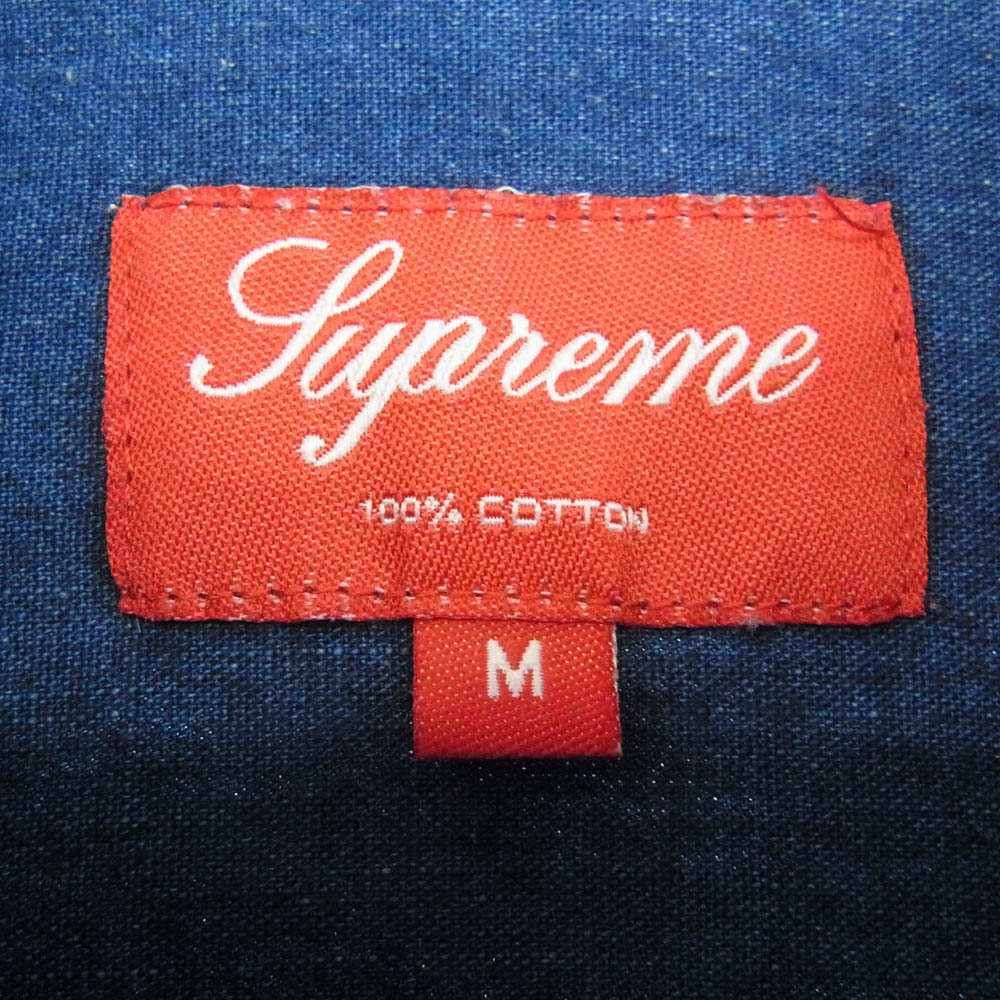 Supreme シュプリーム 11AW 2 Pocket Chambray Shirt シャンブレー デニム 長袖 シャツ インディゴブルー系 M【中古】
