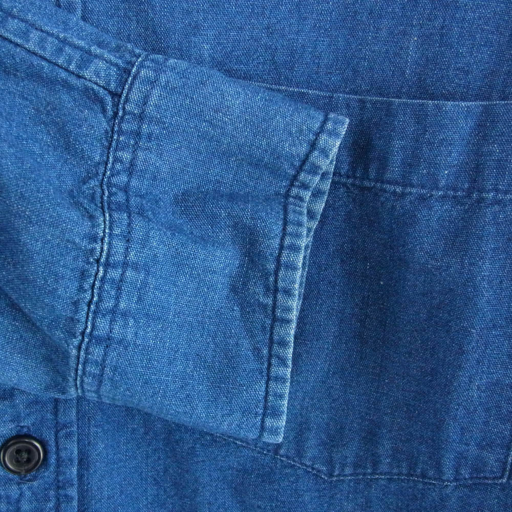 Supreme シュプリーム 11AW 2 Pocket Chambray Shirt シャンブレー デニム 長袖 シャツ インディゴブルー系 M【中古】