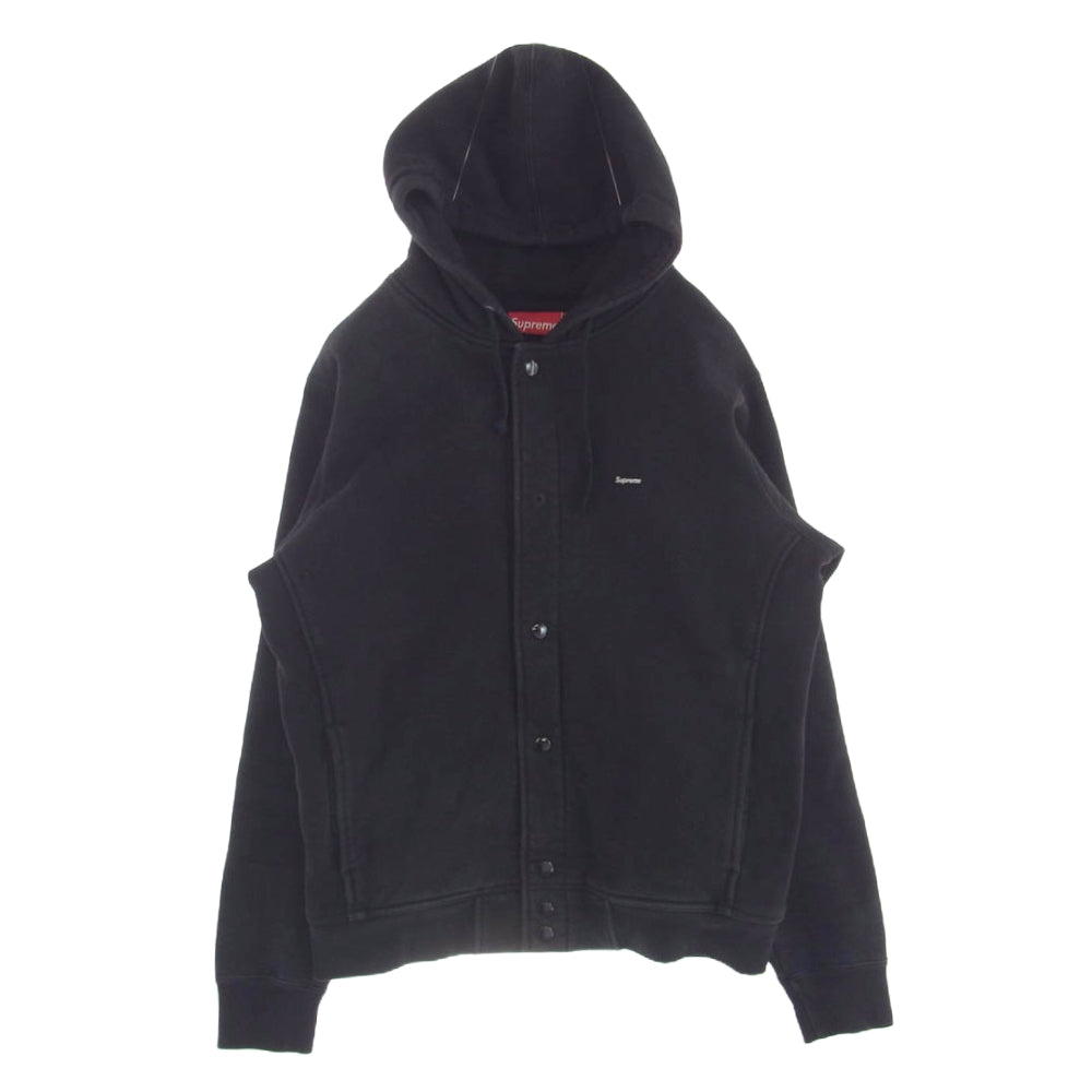 Supreme シュプリーム small box logo スナップボタン パーカー フード ブルゾン ブラック系 M【中古】