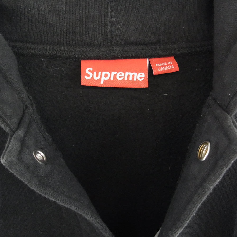 Supreme シュプリーム small box logo スナップボタン パーカー フード ブルゾン ブラック系 M【中古】