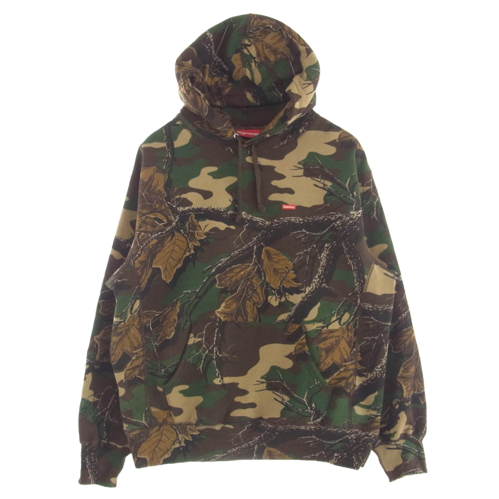 Supreme シュプリーム 22AW Small Box Hooded Sweatshirt Branch Woodland Camo スモールボックス カモ フーデッド パーカー カーキ系 M【中古】