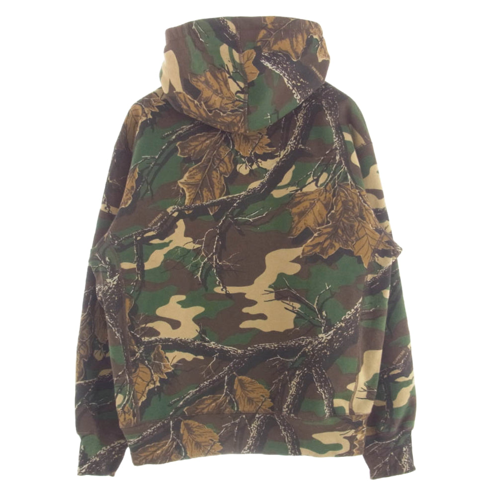 Supreme シュプリーム 22AW Small Box Hooded Sweatshirt Branch Woodland Camo スモールボックス カモ フーデッド パーカー カーキ系 M【中古】