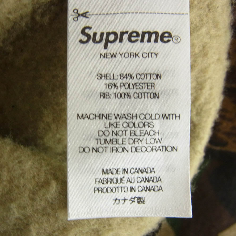 Supreme シュプリーム 22AW Small Box Hooded Sweatshirt Branch Woodland Camo スモールボックス カモ フーデッド パーカー カーキ系 M【中古】