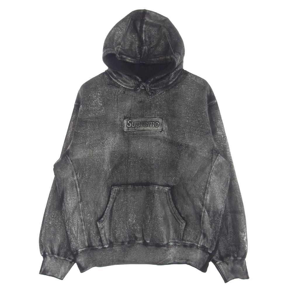 Supreme シュプリーム 24SS MM6 Foil Box Logo Hooded Sweatshirt エムエムシックス ペイントプリント ボックスロゴ プルオーバー パーカー ブラック系 M【極上美品】【中古】