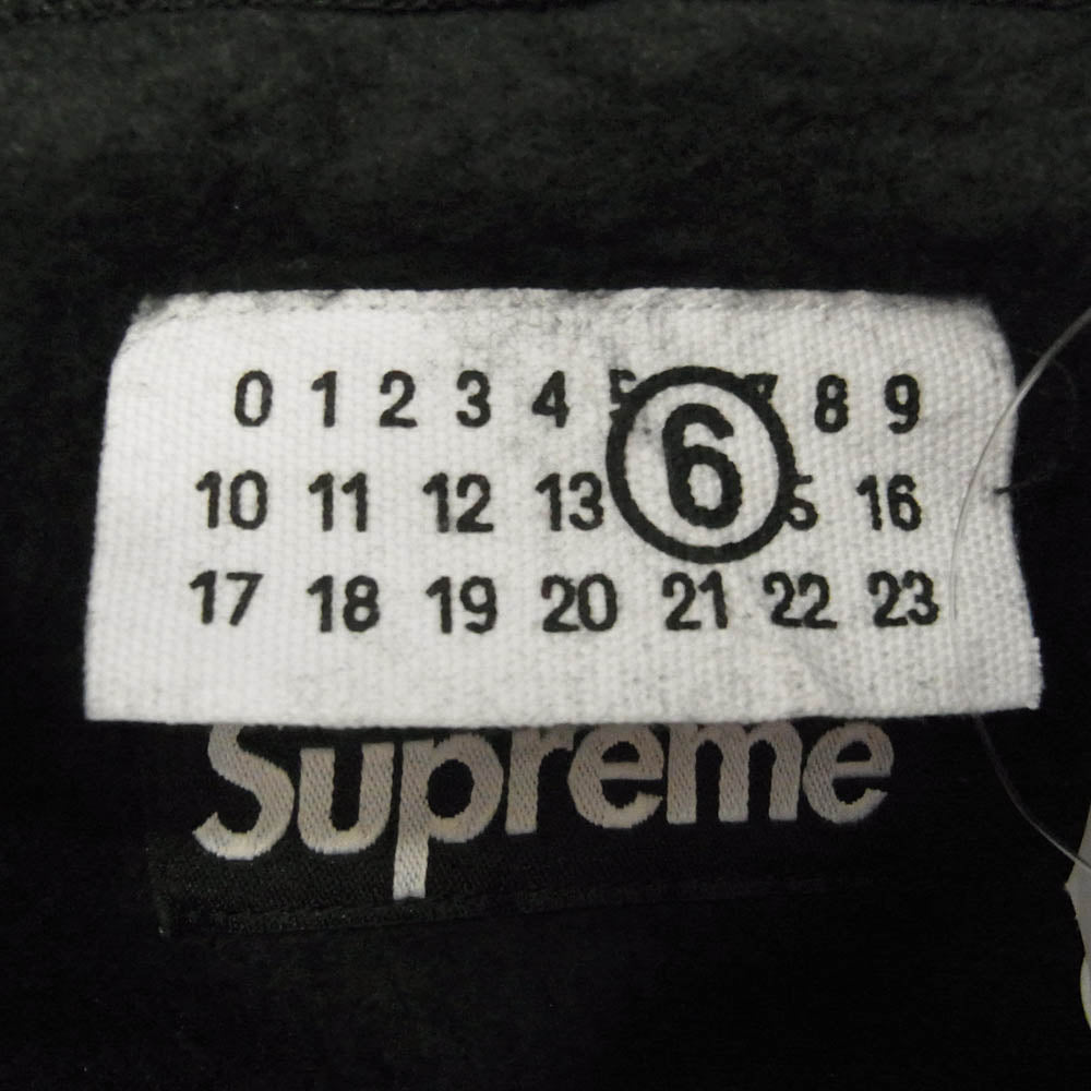 Supreme シュプリーム 24SS MM6 Foil Box Logo Hooded Sweatshirt エムエムシックス ペイントプリント ボックスロゴ プルオーバー パーカー ブラック系 M【極上美品】【中古】