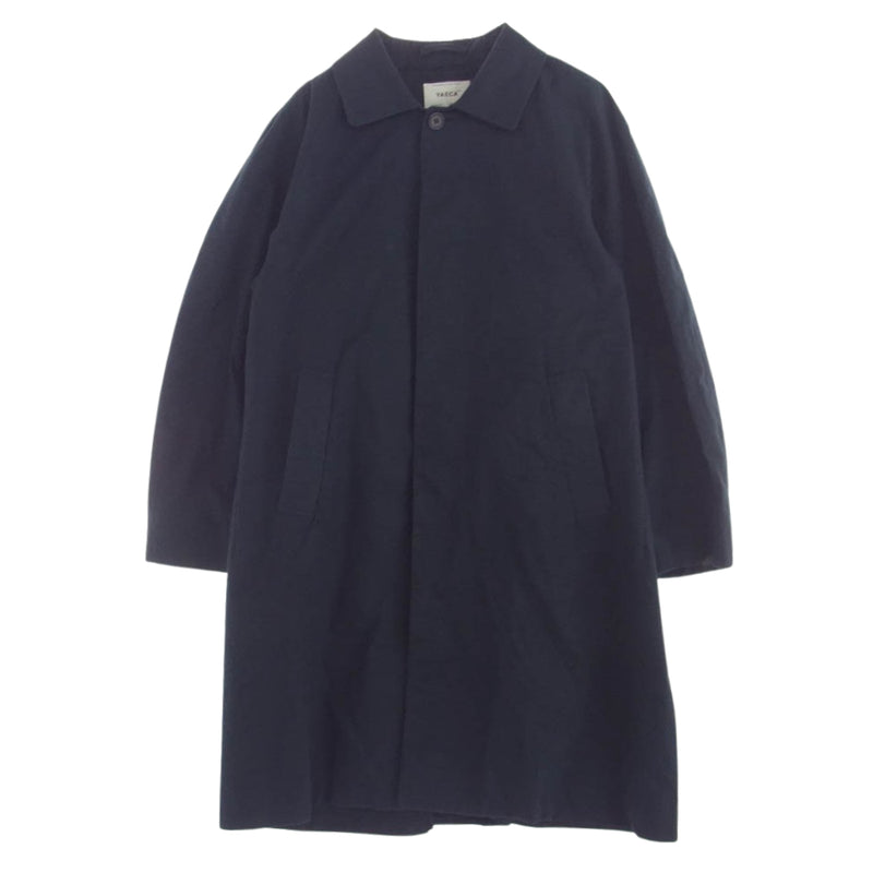 YAECA ヤエカ 19AW 19552 SOUTIEN COLLAR COAT STANDARD ステンカラーコート スタンダード ネイビー系 M【中古】