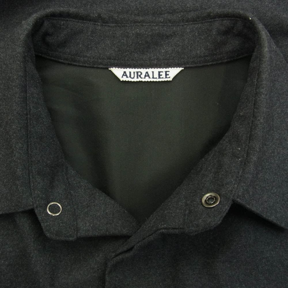 AURALEE オーラリー 20AW A20AS02CF WOOL FULLING FLANNEL CLOTH SHIRT ウール フランネル シャツ グレー系 4【中古】