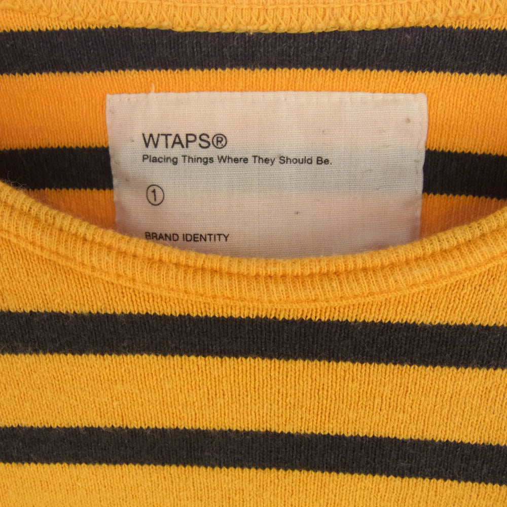 WTAPS ダブルタップス 13SS 131HNDT-CSM02 VASQUE L/S ボーダー バスク ロングスリーブ カットソー 長袖 イエロー系 1【中古】