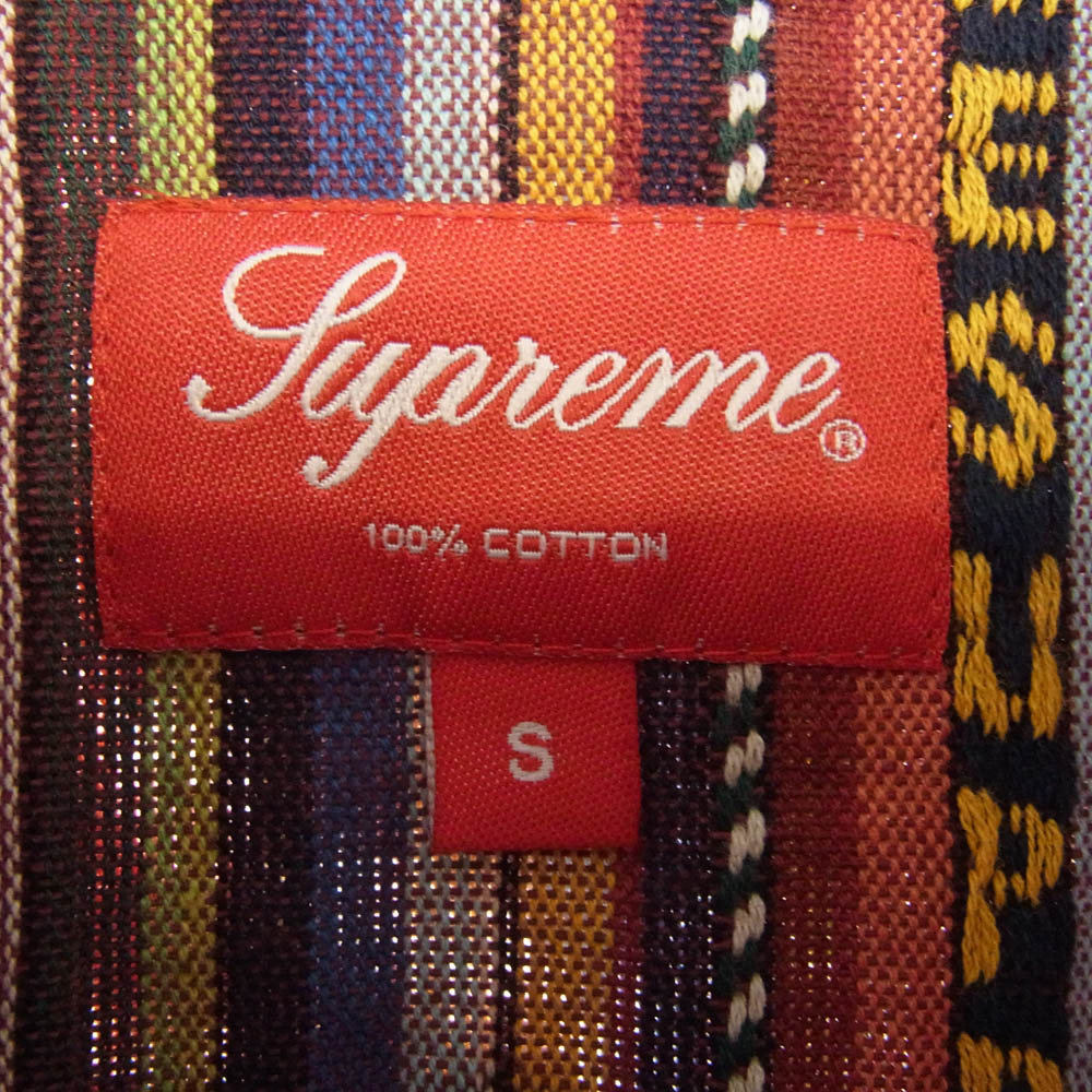 Supreme シュプリーム 20SS Woven Toggle Shirt ウーブン トグル ボタン シャツ 長袖 マルチカラー系 S【中古】